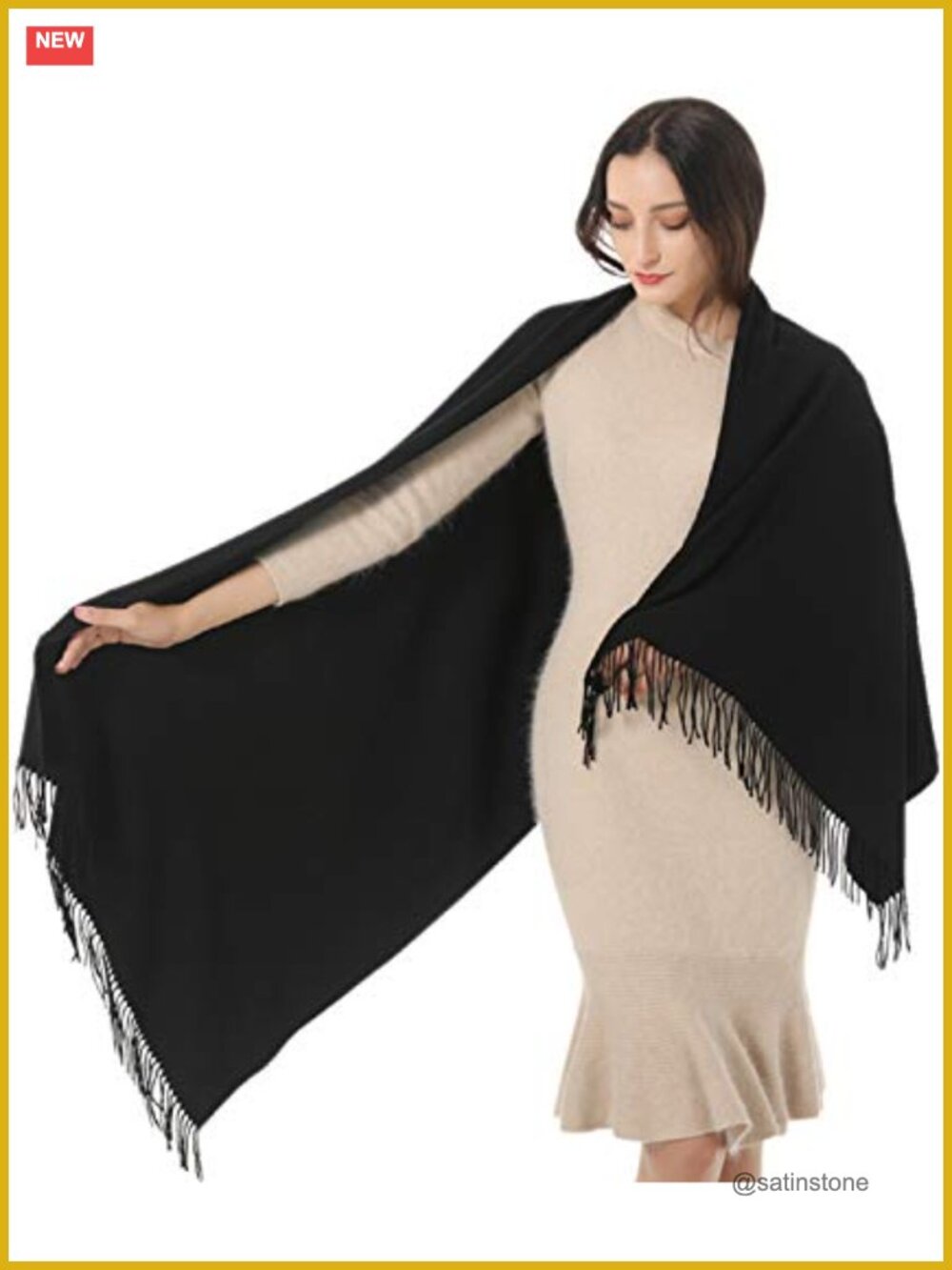 Luxury Pashmina Shawl Wrap Scarf | 70% Acrylic 30% Cashmere